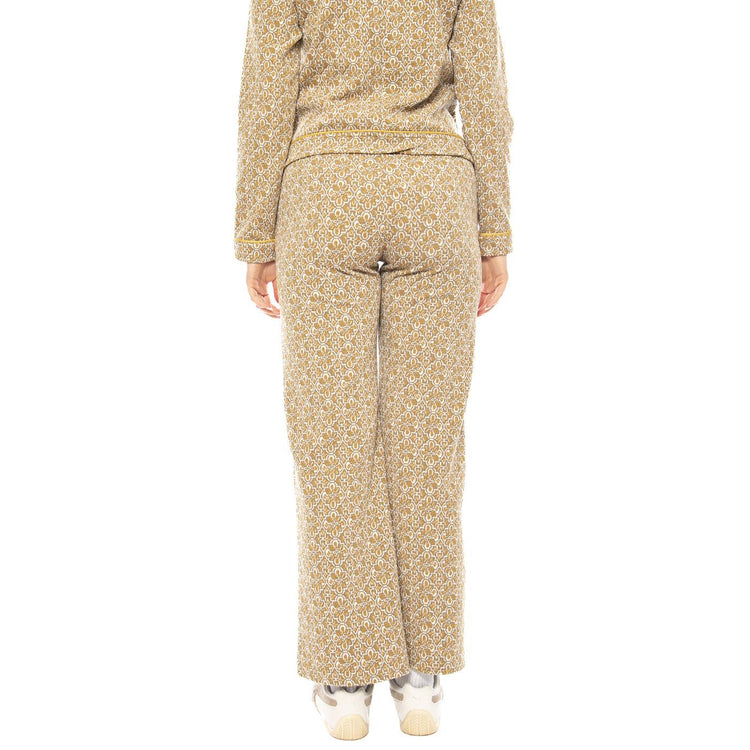 MD M Trousers 514 Oil Tile - Pantaloni Donna Gialli / Multicolore 3.73.027.19 . MD'M 