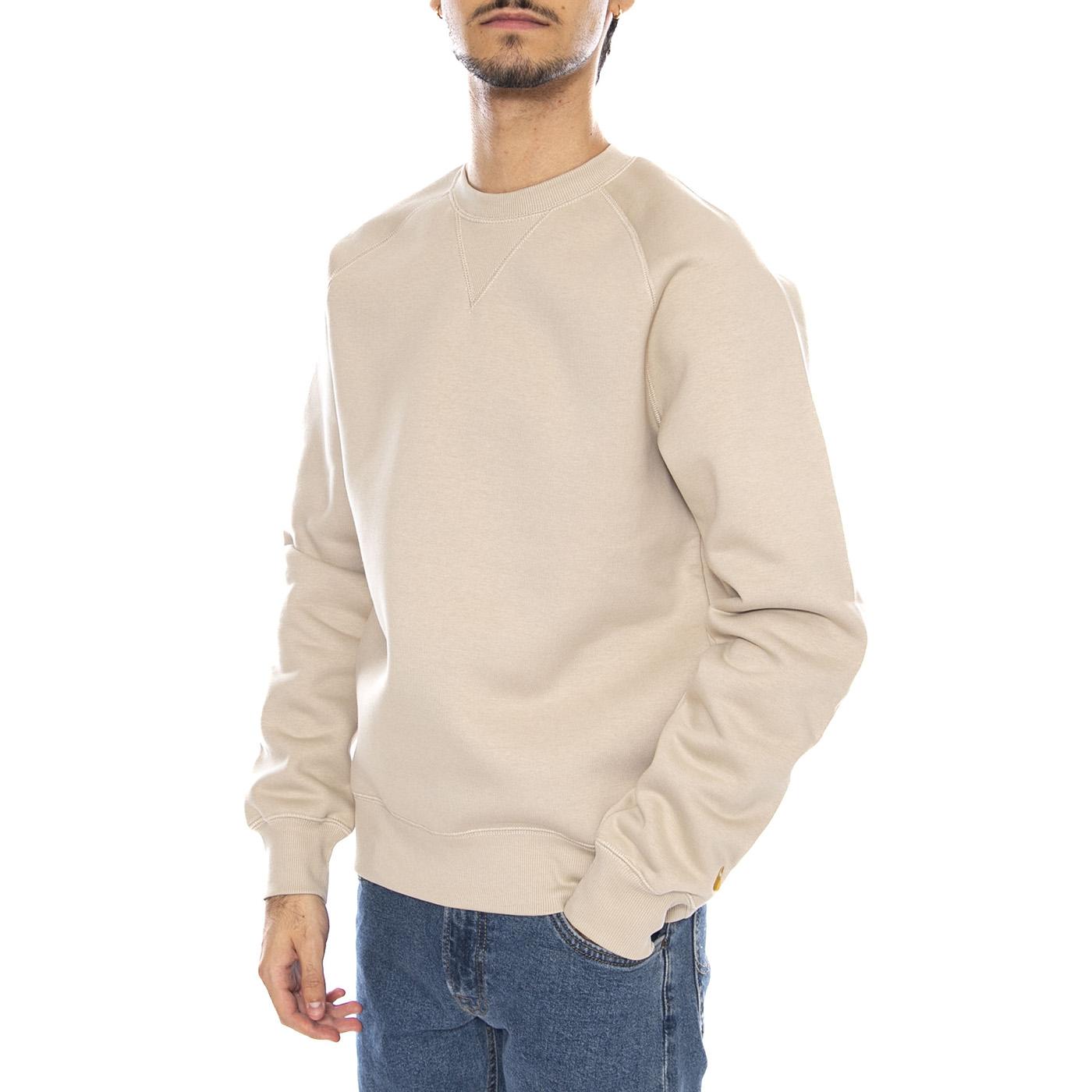 Chase Sweat Fleur De Sel / Gold - Felpa Girocollo Uomo Beige Chase Sweat Fleur De Sel / Gold I033660.38AXX . CARHARTT WIP 