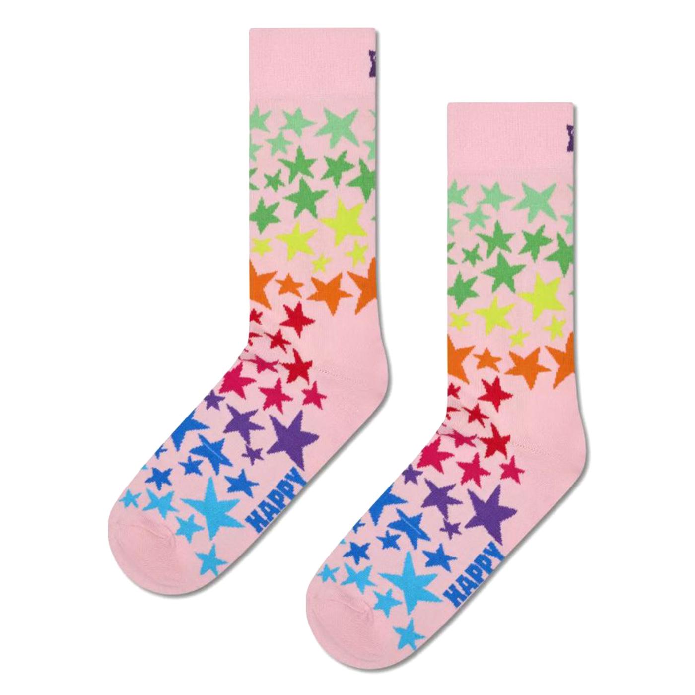 Star Cluster Socks - Calzini Multicolore P003185 LIGHT PINK HAPPY SOCKS 