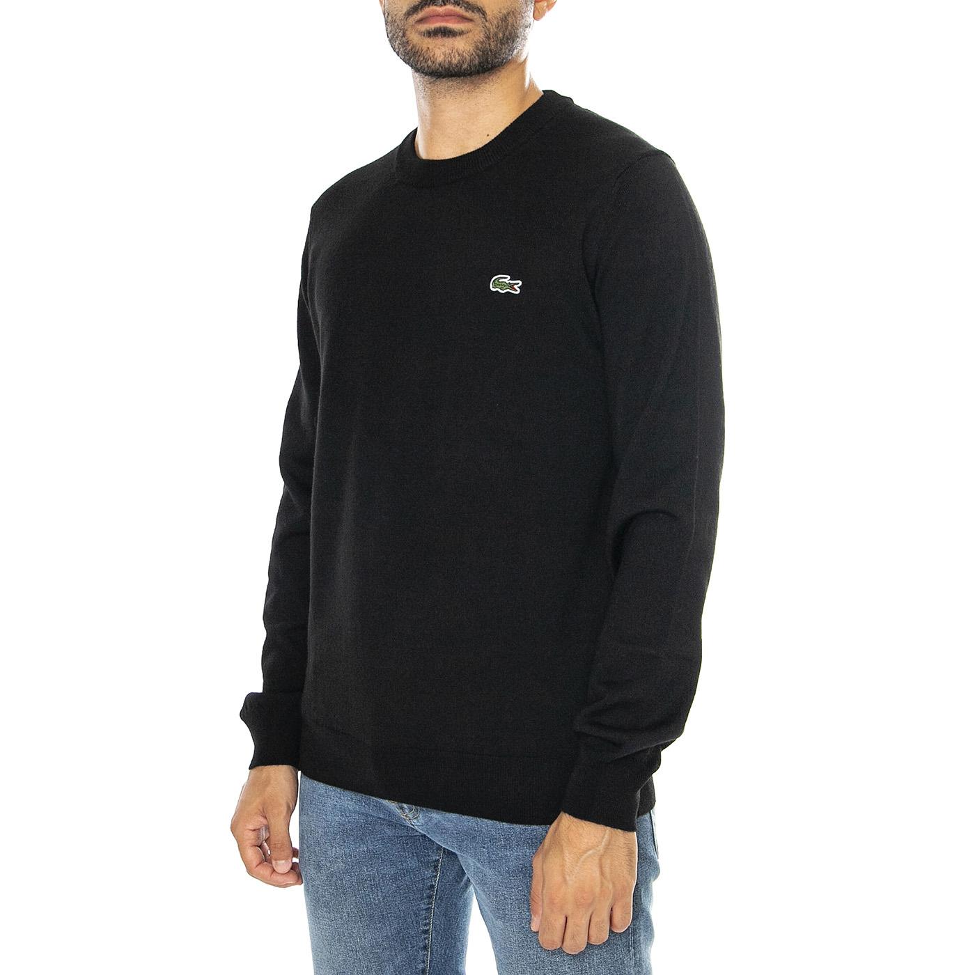 Pullover AH3225-031 Black - Maglione Girocollo Uomo Nero AH3225-031 . LACOSTE 