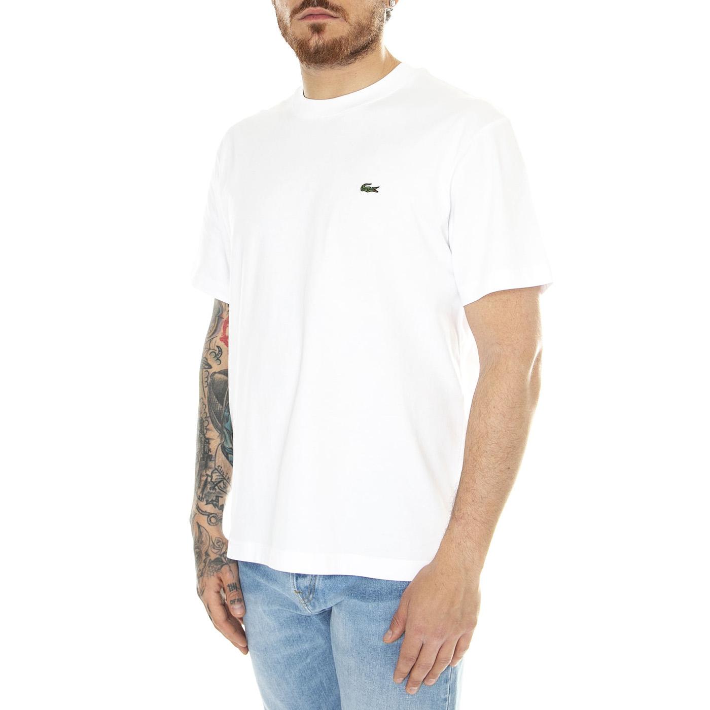 T-Shirt 001 White - Maglietta Girocollo Uomo Bianca TH7318-001 . LACOSTE 