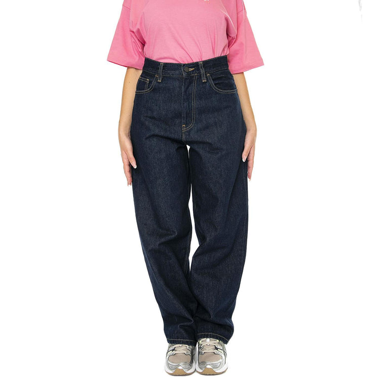 W' Brandon Pant Blue rinsed - Pantaloni Denim Jeans Donna Blu I031918.0102  CARHARTT WIP 