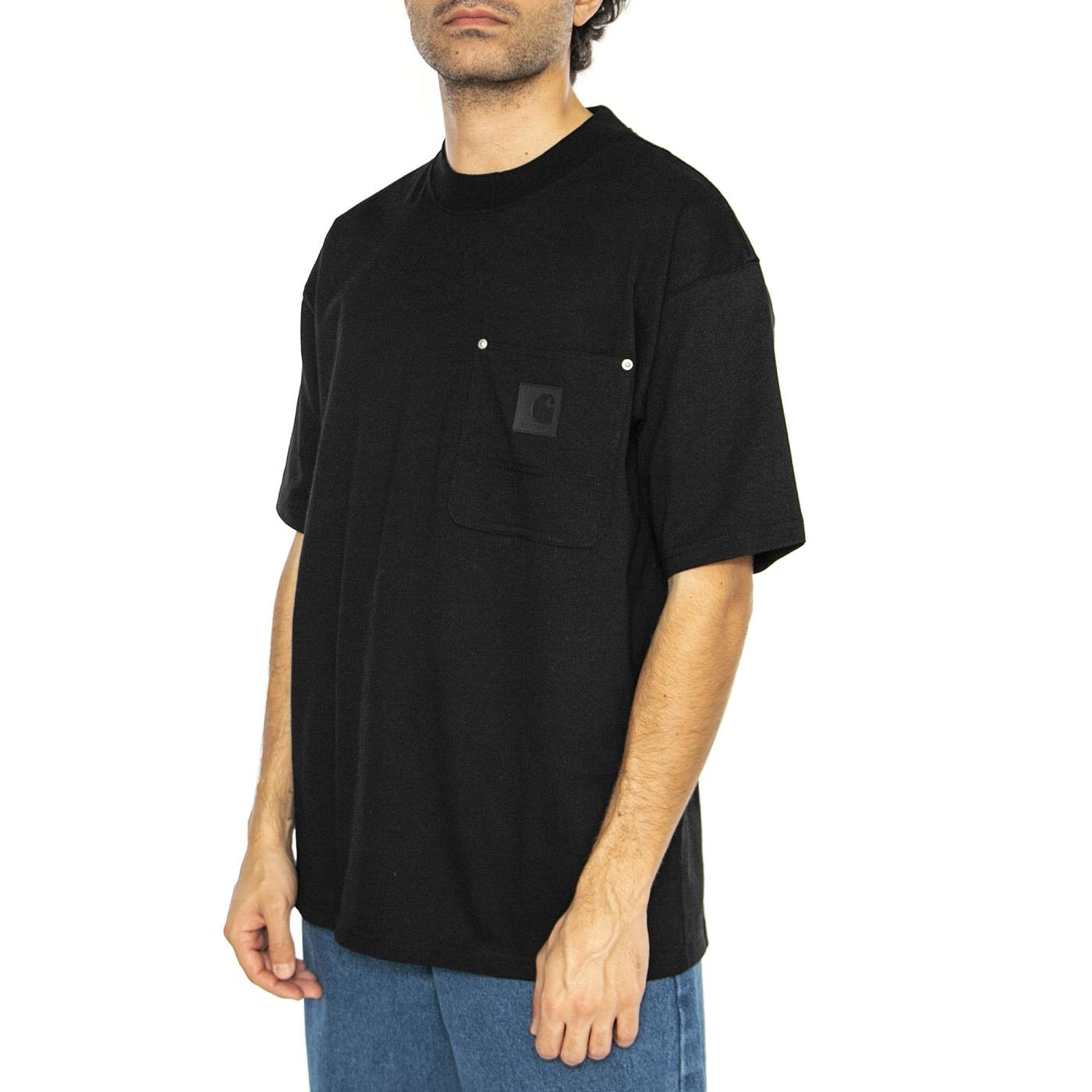 S/S Eldon Pocket T-Shirt Black - Maglietta Girocollo Uomo Nera I034365.89XX  CARHARTT WIP 