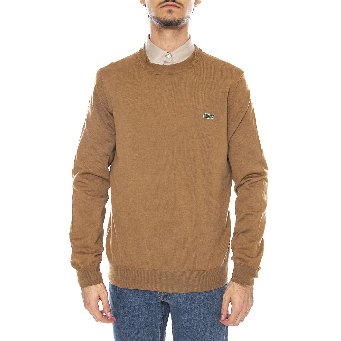 Pullover DPC Brown - Maglione Girocollo Uomo Marrone AH3225-DPC . LACOSTE 