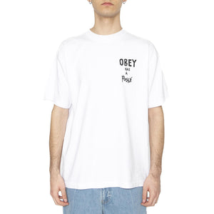 Obey Has  A Posse Tee White - Maglietta Girocollo Uomo Bianca 166913915-WHT  OBEY 