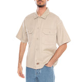 247 GD Work Shirt SS Stone - Camisa de Manga Corta Hombre Beige DICKIES