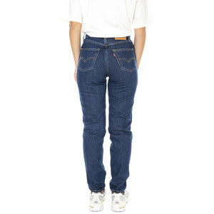 80s Mom Jean Running Errands Dark Indigo Flat Finish - Pantaloni Denim Jeans Donna Blu A3506-0008  LEVIS 