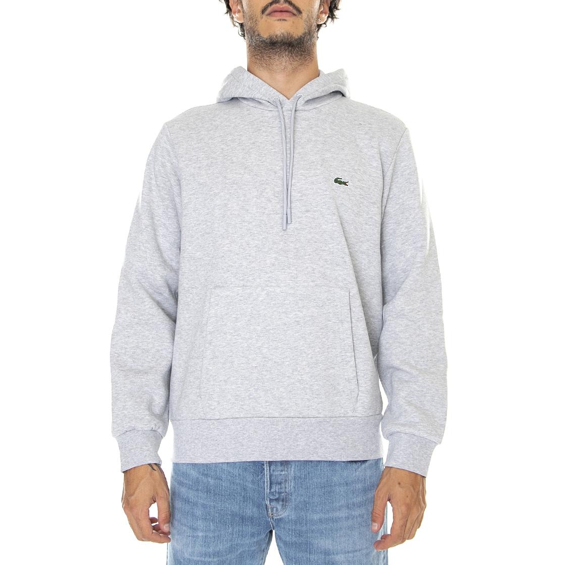 Sweatshirt-Cca - Felpa con Cappuccio Uomo Grigia SH9623-CCA . LACOSTE 