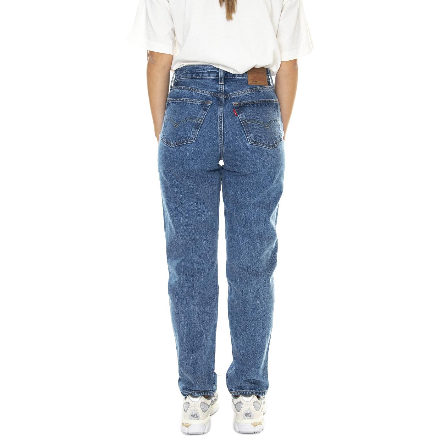 501 '81 Blue Beauty Med Indigo Worn In - Pantaloni Denim Jeans Donna Blu A4699-0009  LEVIS 