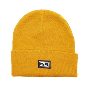 Icon Eyes Beanie Satin Brass - Cappellino in Maglia Arancione 100030132 BRA OBEY 