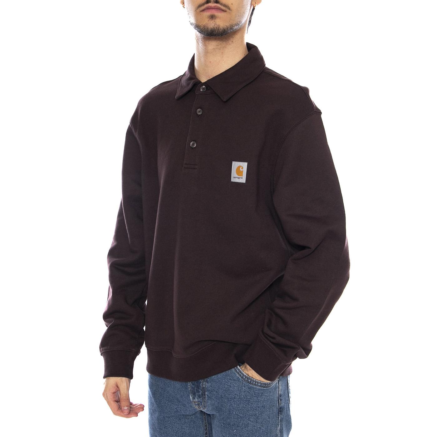 Polo Sweat Palisander - Polo Felpa Maniche Lunghe Uomo Marrone I035532.33HXX . CARHARTT WIP 