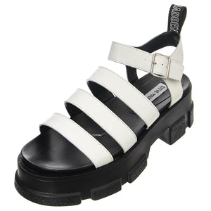Pioneer White Leat - Sandali Donna Bianchi / Neri SMSPIONEER-WHI  STEVE MADDEN 