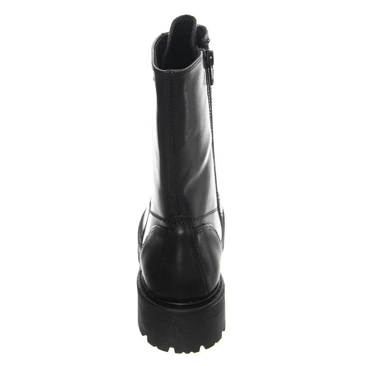 Cosmo 2.0 Cow Leather Black Boots Low Heel Chunky - Stivali Stringati Donna Neri VBS5455-101-20  VAGABOND 