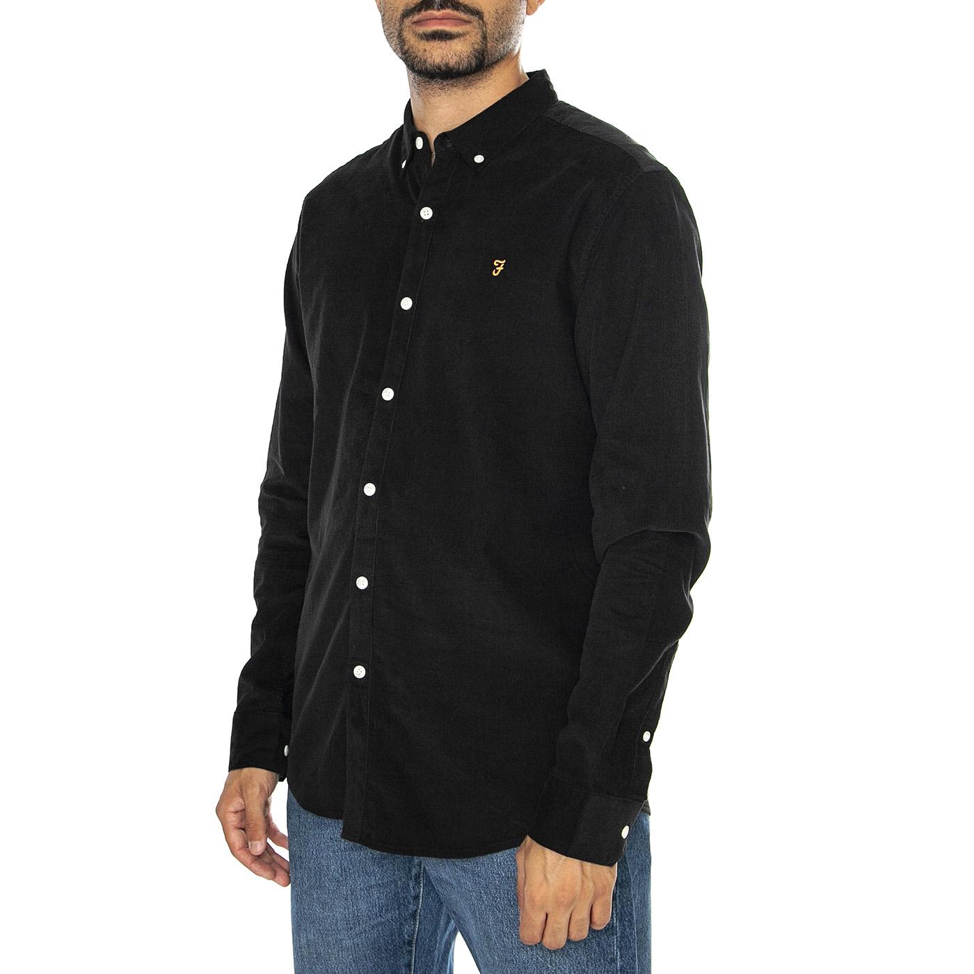 Fontella Slim Fit Shirt Black - Camicia Uomo Nera F4WF9017-010  FARAH 