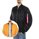 MA-1 Black Jacket -- Chaqueta Hombre Reversible Negra Naranja Hombre ALPHA INDUSTRIES