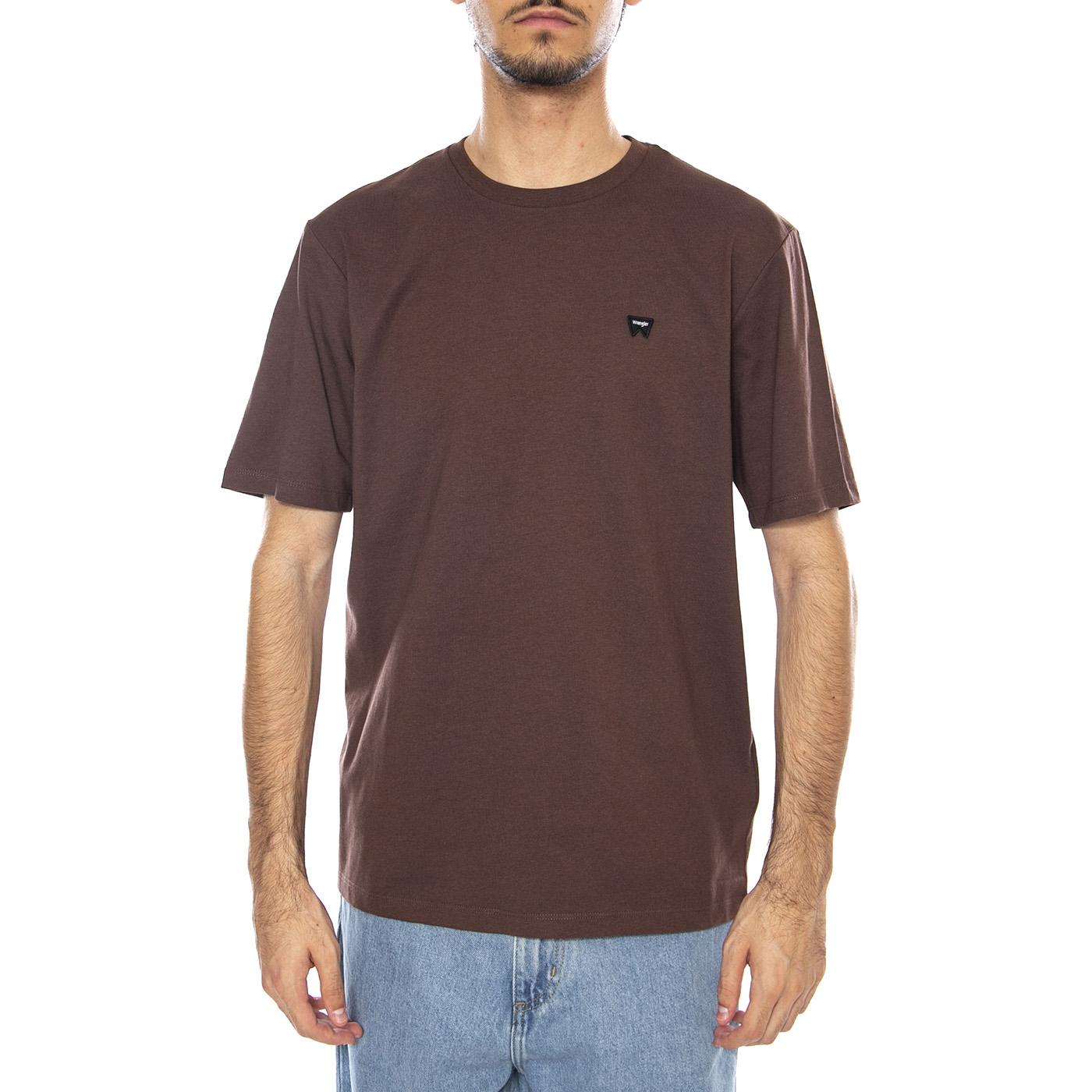 Sign Off Tee Mahogany - Maglietta Girocollo Uomo Marrone 112371484 . WRANGLER 