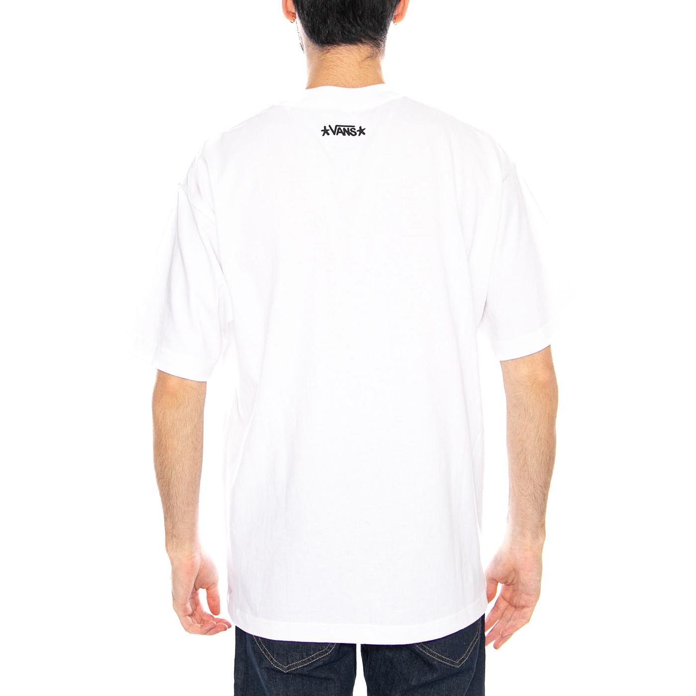 Skate Atiba Haze Curb Crew SS White - Maglietta Girocollo Uomo Bianca VN000QJP WHT1 VANS 