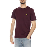Mens Plain T-Shirt - Jet Black - Camiseta Cuello Redondo Hombre Burgundy Hombre LYLE & SCOTT