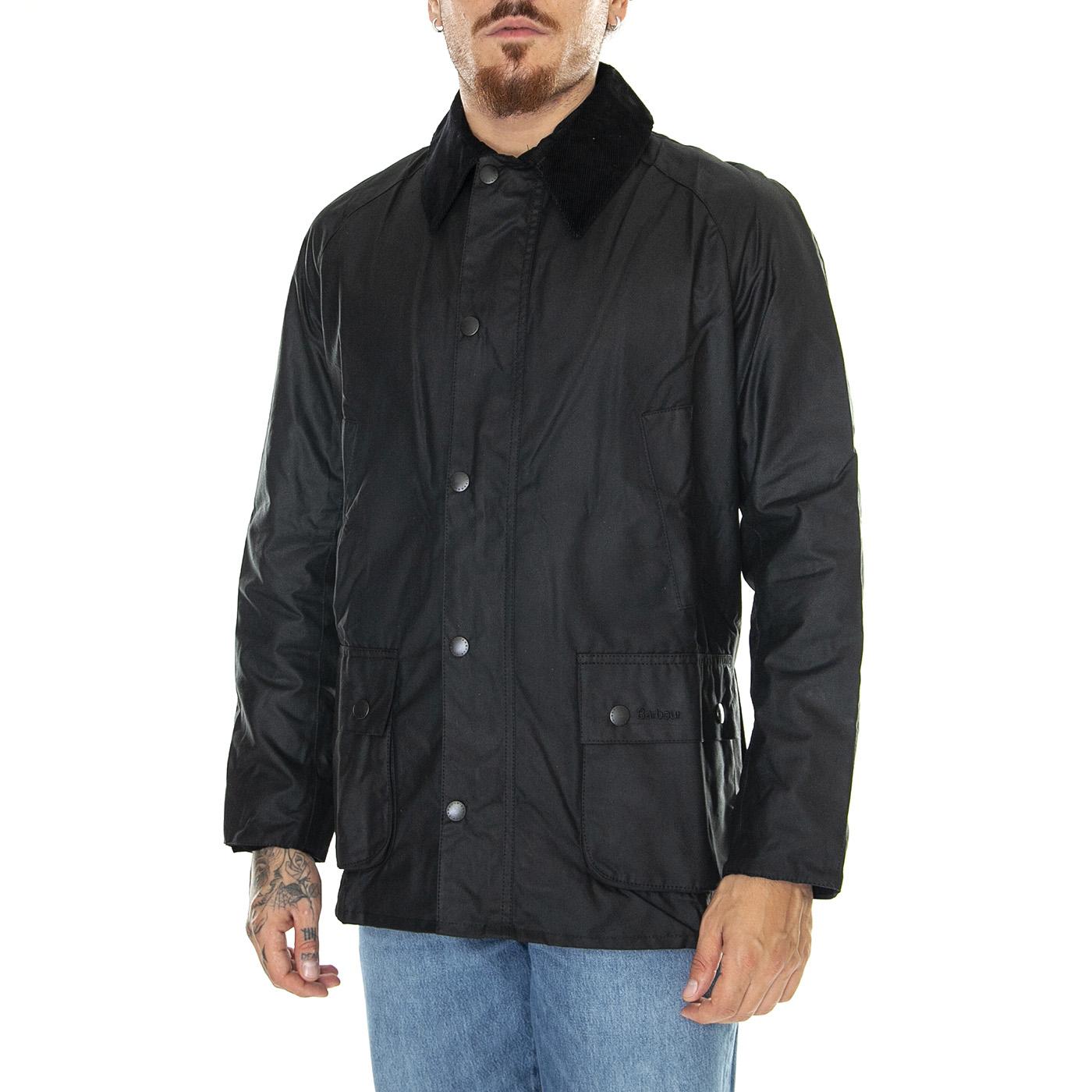 M's Ashby Wax Jacket Black / Classic - Giacca Invernale Uomo Nera MWX0339-BK72-FW23  BARBOUR 