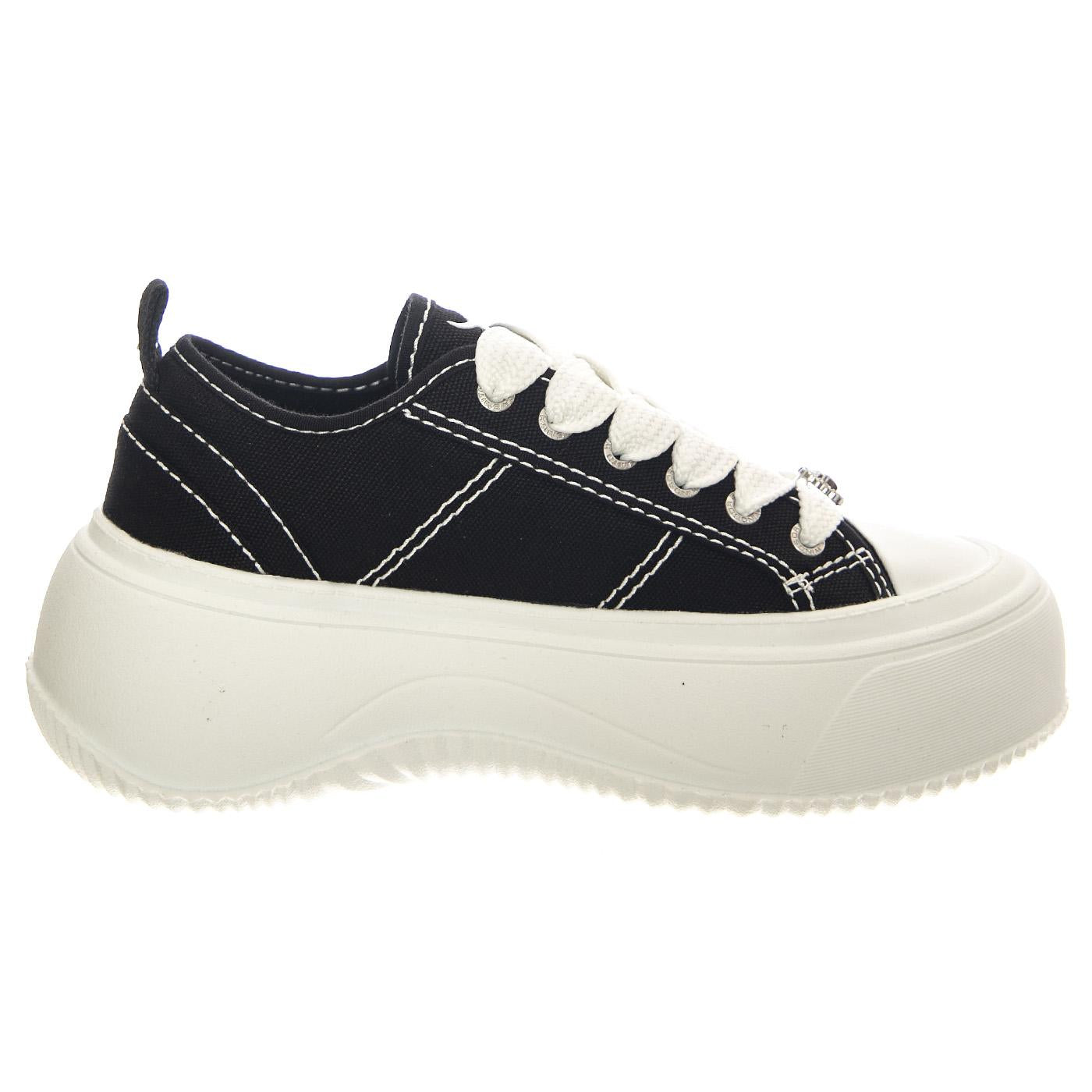 Intentions Black / White Canvas / Brave White - Scarpe Donna Nere WSPINTENTIONS-BLKSIL  WINDSOR SMITH 