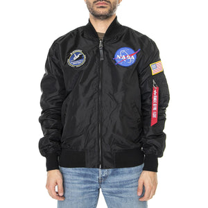 M' MA-1 TT NASA Reversible II Black - Giacca Estiva Uomo Nera 186101-03  ALPHA INDUSTRIES 