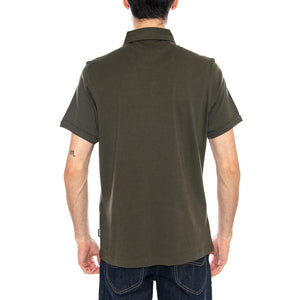 Premium Corpatch Tailored Polo Dark Olive - Polo Uomo Verde MML1496 OL71 BARBOUR 