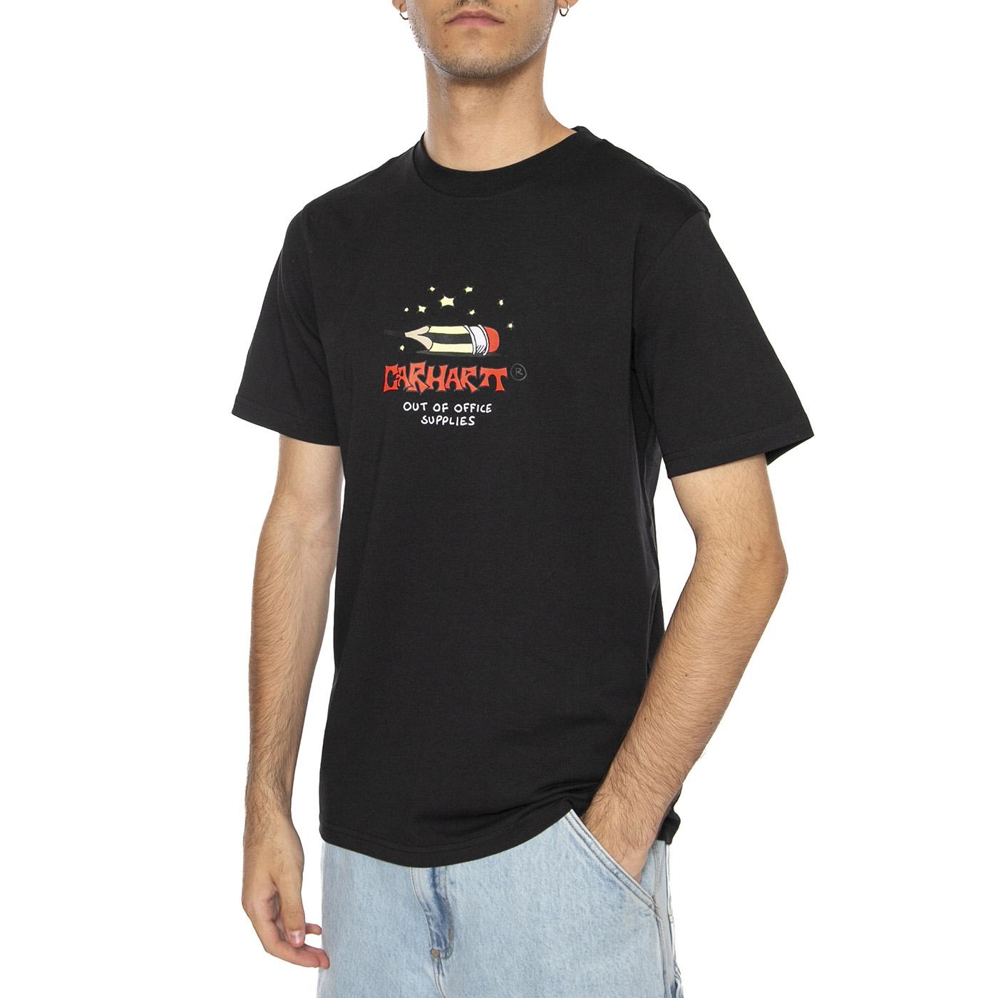 S/S Work Life Romance T-Shirt Black - Maglietta Girocollo Uomo Nera I035201.89XX . CARHARTT WIP 