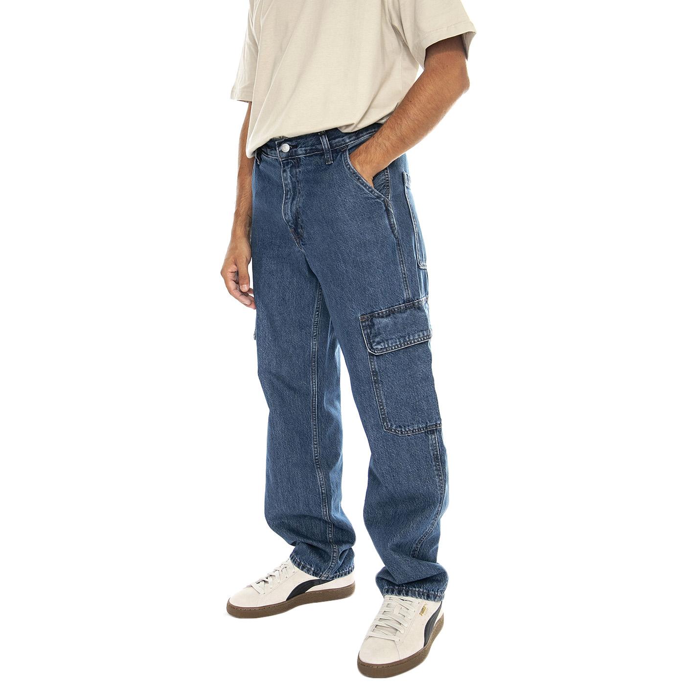 568 Loose Straight  Cargo Get Invloved T2 Blue - Pantaloni Uomo Blu 000LP-0000 . LEVIS 