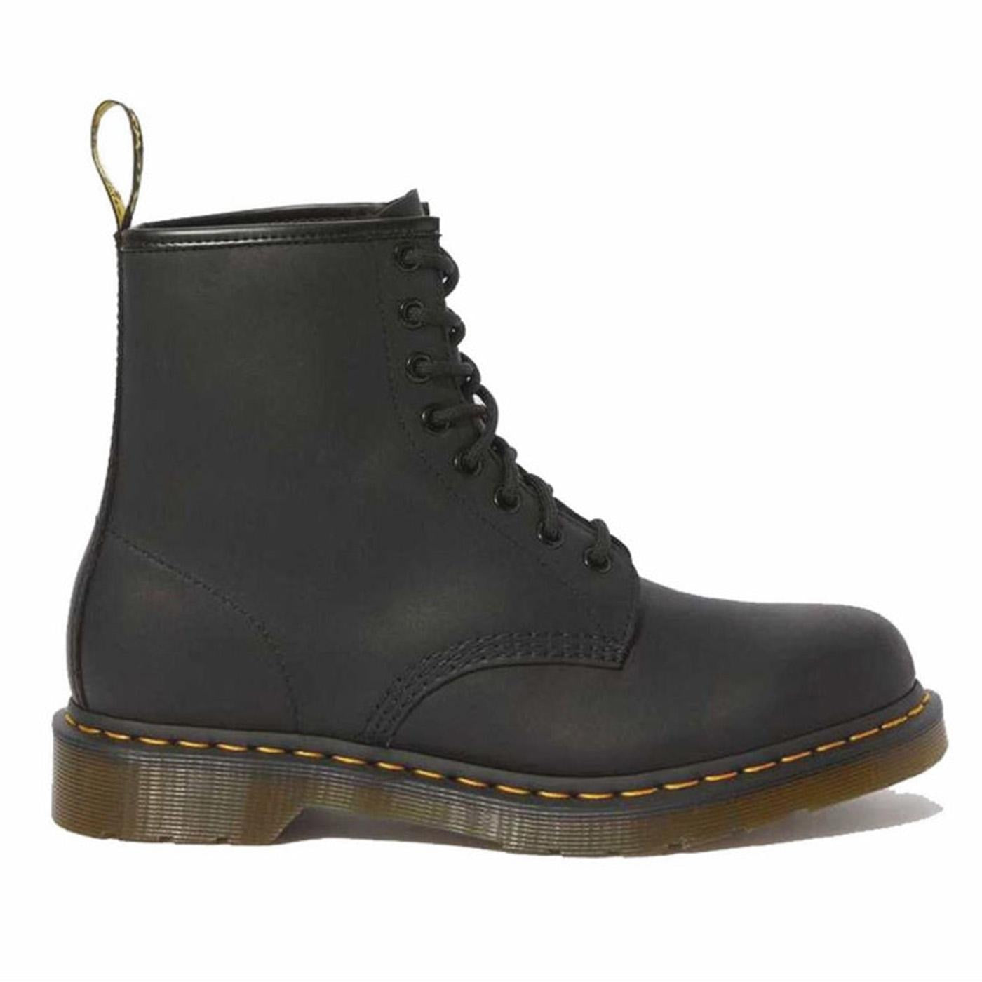 1460 GREASY BLACK - Stivaletti Stringati Uomo Neri 11822003 . DR.MARTENS 