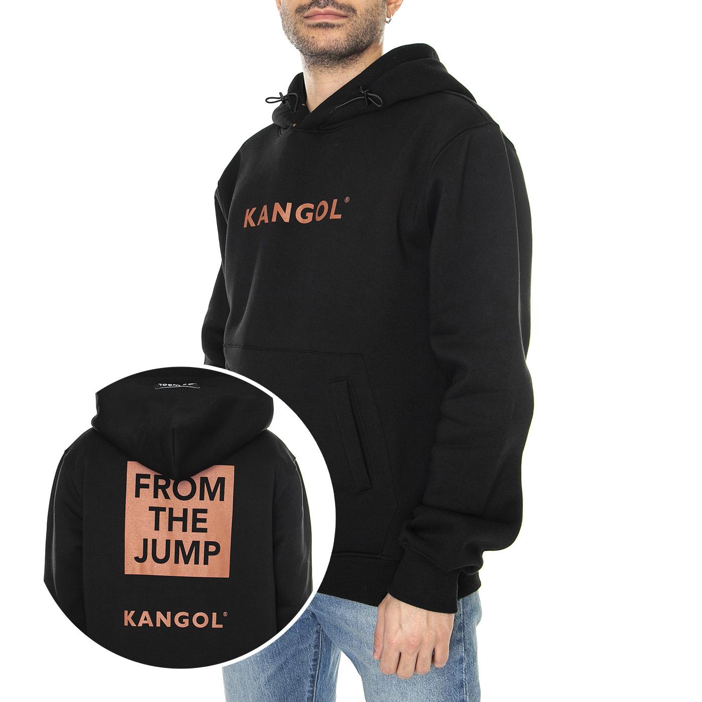 Essential Black - Felpa con Cappuccio Uomo Nera KAF22UHDS102-99  KANGOL 