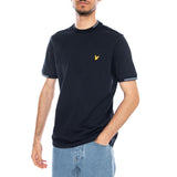 Fine Tipped T-Shirt Dark Navy / Chalk - Camiseta Cuello Redondo Hombre Azul Marino Hombre LYLE & SCOTT