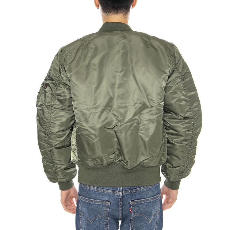 MA-1 Sage Green Jacket -- Giacca Reversibile Uomo Verde Salvia F100101 1 ALPHA INDUSTRIES 