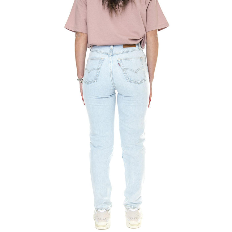 80s Mom Jean Don't Be Frayed Med Indigo Flat Finish - Pantaloni Denim Jeans Donna Blu A3506-0014  LEVIS 