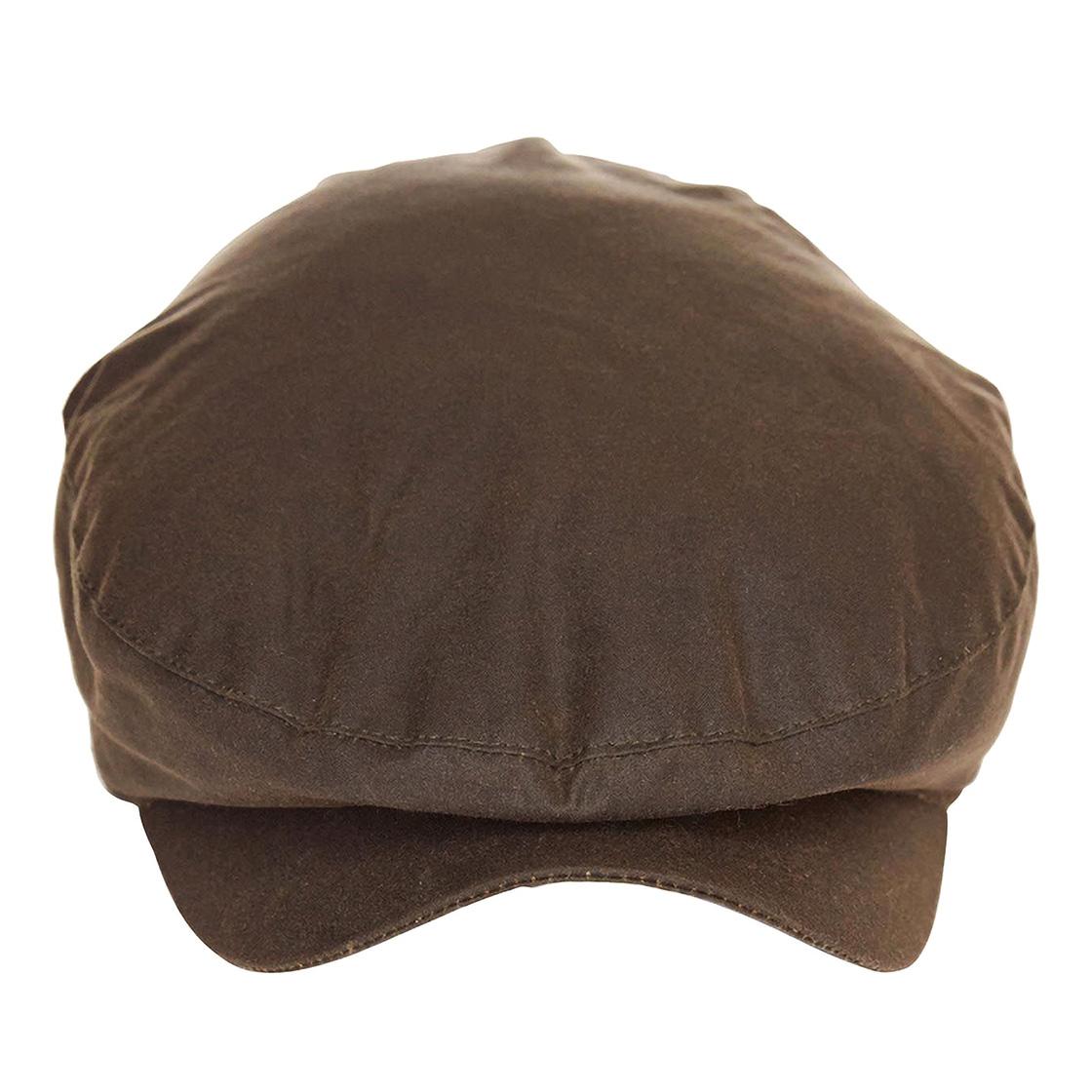 Cheviot Wax Flat Cap Olive - Cappellino a Coppola Marrone FW22-MHA0294-OL11 . BARBOUR 