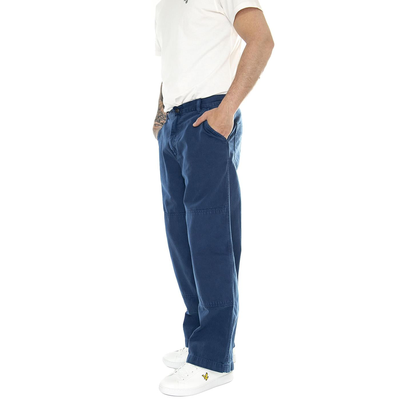 Garrison Pant Elder /stone dyed - Pantaloni Uomo Blu I033124.1ZF4J  CARHARTT WIP 