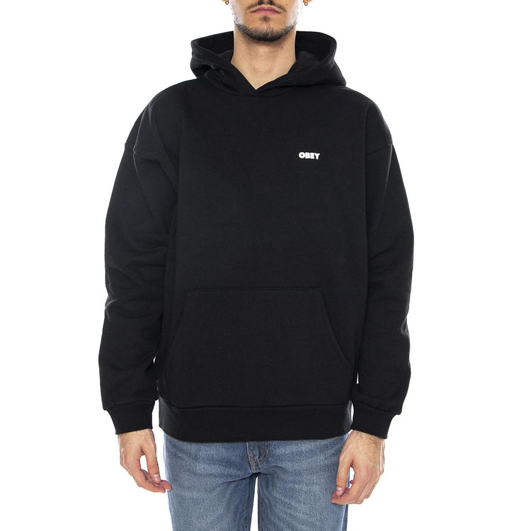 Bold Star Extra Heavy Hoof Fleece - Felpa con Cappuccio Uomo Nera 112470224 BLK OBEY 