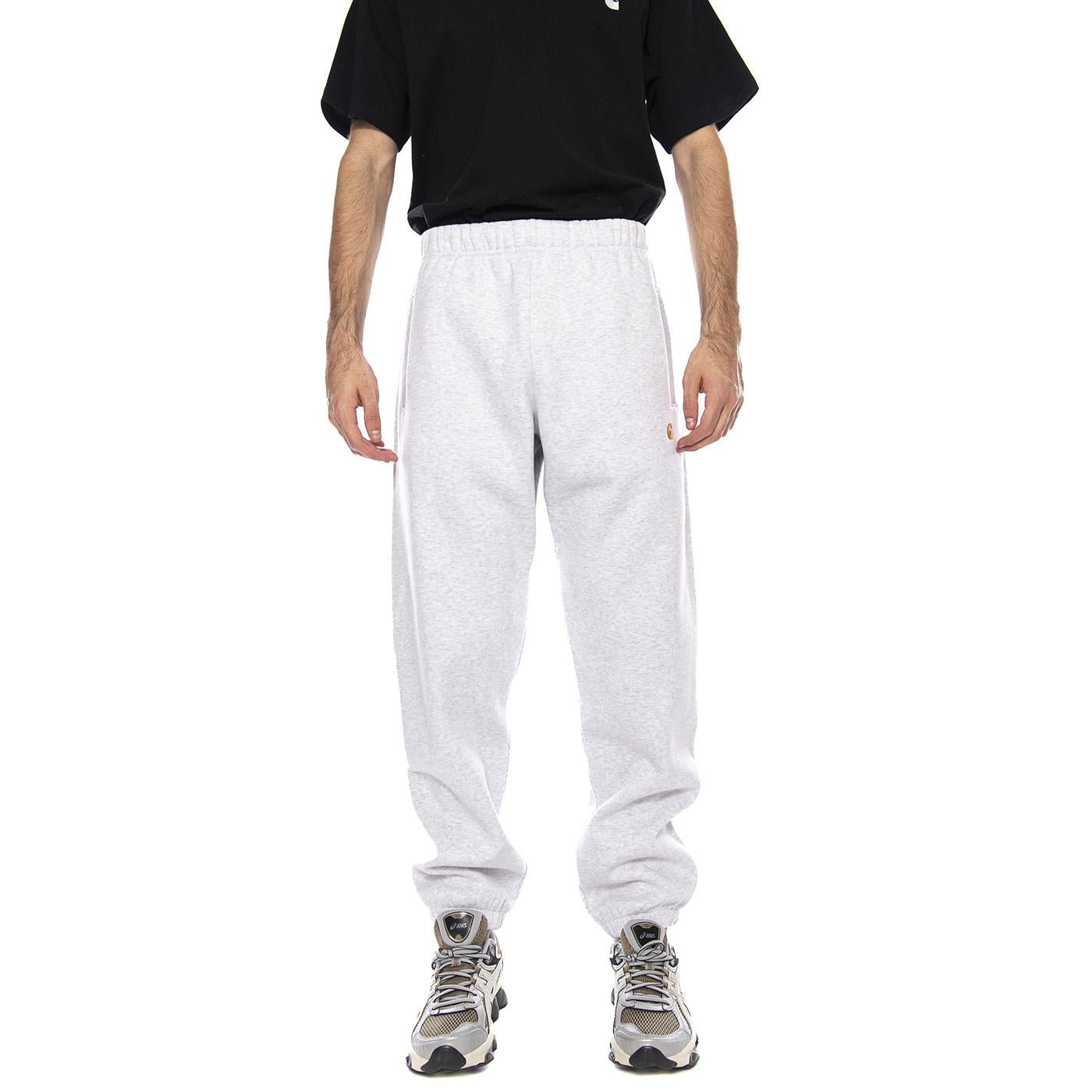 Chase Sweat Pant Ash Heather / Gold - Pantaloni in Felpa Uomo Grigi I033667.00JXX  CARHARTT WIP 