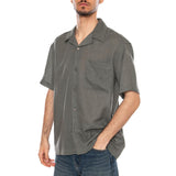 CAMISA MANGA CORTA CASTOR GREY - Camisa Manga Corta Hombre Gris Hombre ONLY & SONS