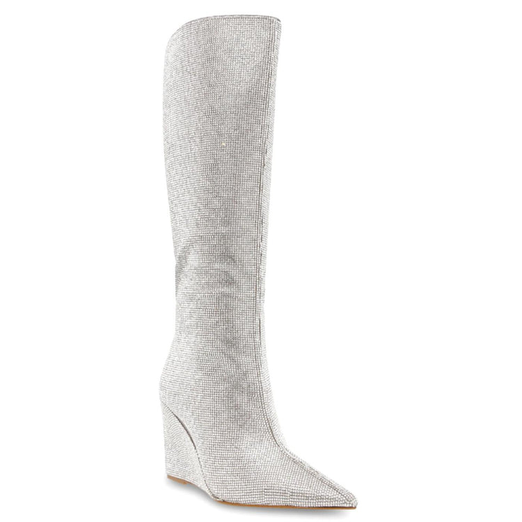 Showout Rhinestone - Stivali Donna Argento SHOW10S1  STEVE MADDEN 