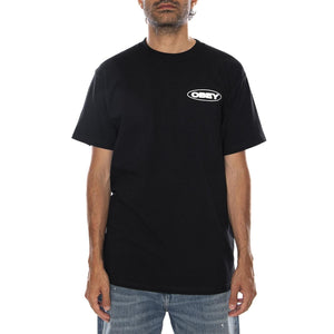 OBEY GLOBAL IMPACT TEE BLACK - Maglietta Girocollo Uomo Nera 165264310 BLK OBEY 