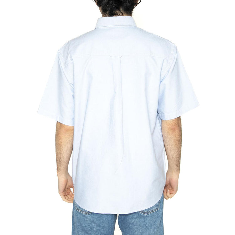S/S Braxton Shirt Bleach / Wax - Camicia Maniche Corte Uomo Blu I031454.1ONXX  CARHARTT WIP 