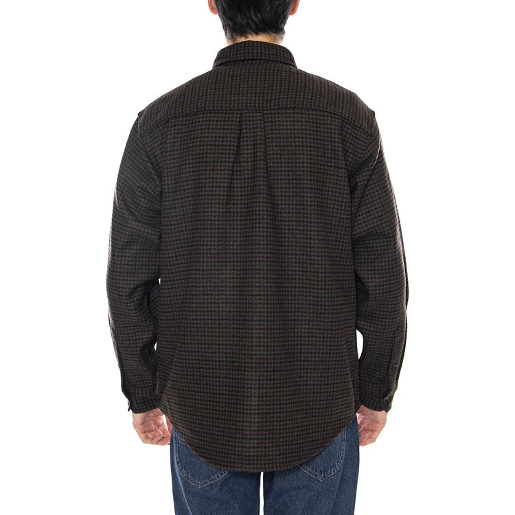 L/S Lowis Shirt Lowis Houndstooth, Vitola Heather - Camicia Uomo Verde I035328.35MXX  CARHARTT WIP 