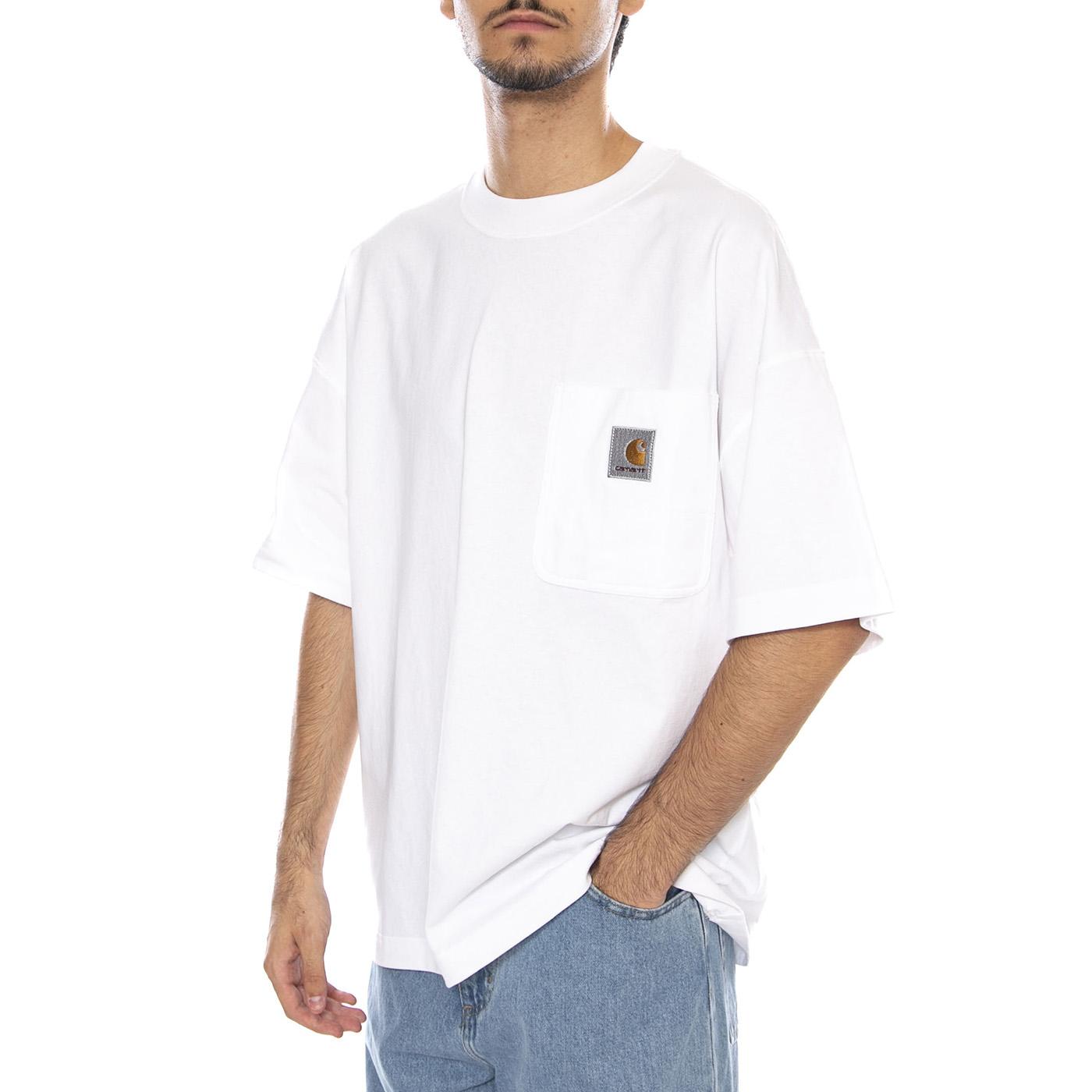 S/S Work Pocket T-Shirt White - Maglietta Girocollo Uomo Bianca I035523.02XX . CARHARTT WIP 