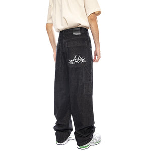 Baggy T. Denim Nero Lav. Solo ST.W - Pantaloni Uomo Neri R.BIANCO-L-BLAK-LF5042 . BLUESKIN 