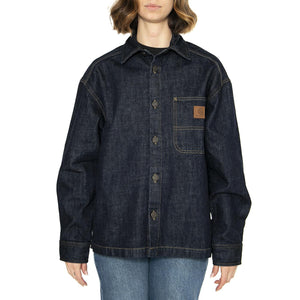 W' Lovilia Shirt Jac Blue - Camicia / Giacca Donna Denim Jeans Blu I034461.0102  CARHARTT WIP 