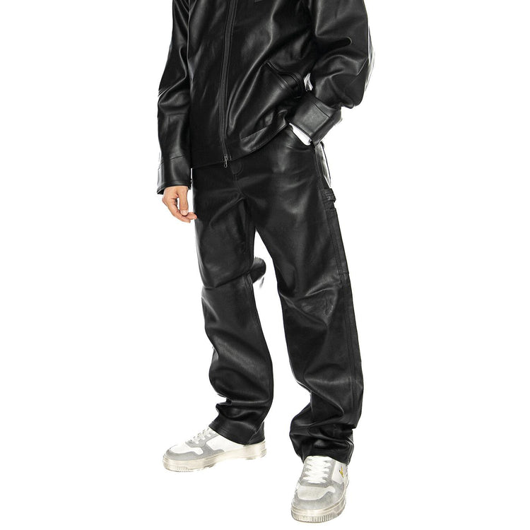 Single Knee Pant Black - Pantaloni Similpelle Uomo Neri I034446.89XX  CARHARTT WIP 