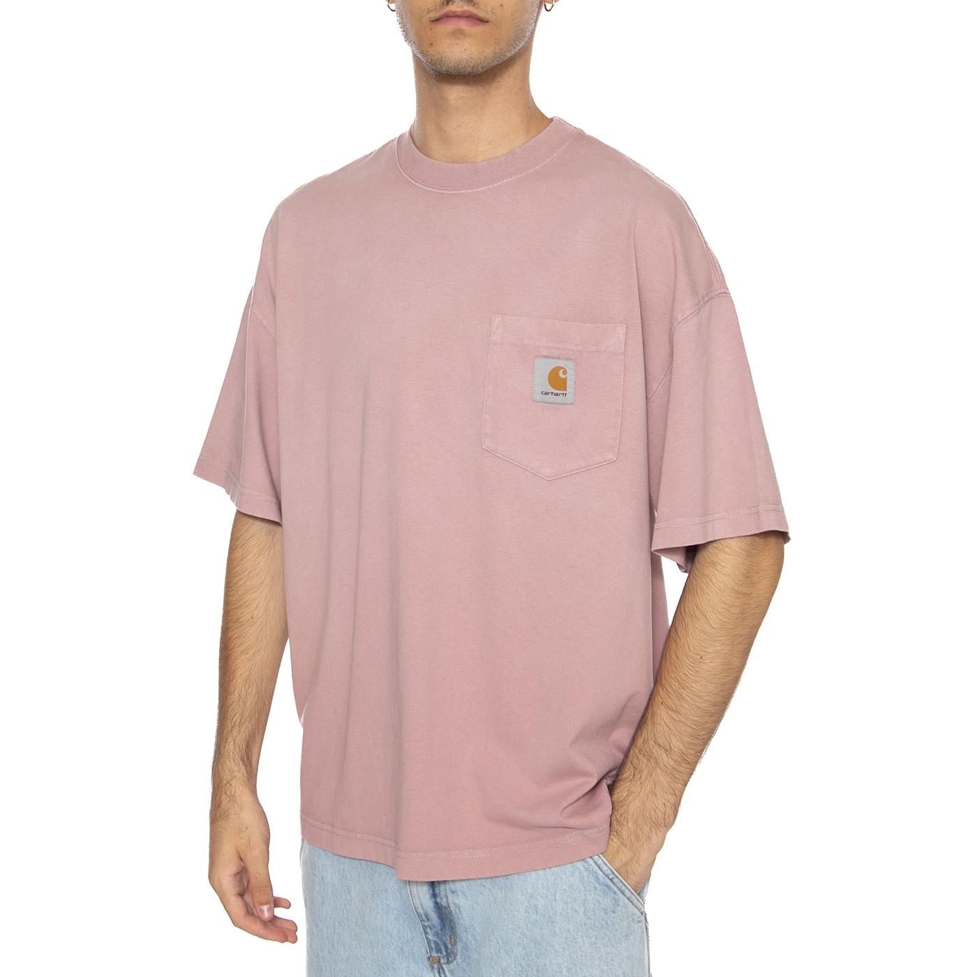 S/S Hudson Pocket T-Shirt Daphne - Maglietta Girocollo Uomo Rosa I035140.1XF5F . CARHARTT WIP 