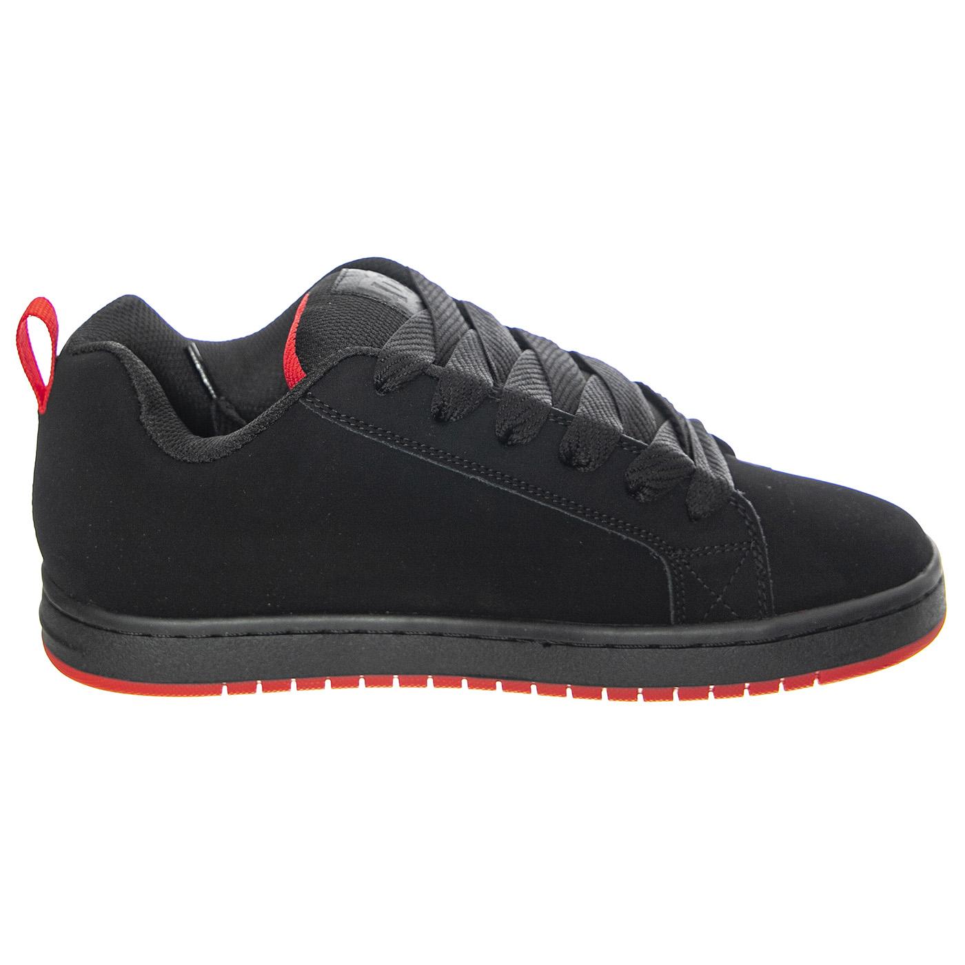 M' Court Graffik Black / Grey / Red - Scarpe Stringate Profilo Basso Uomo Nere US 12 ADYS100442  DC 