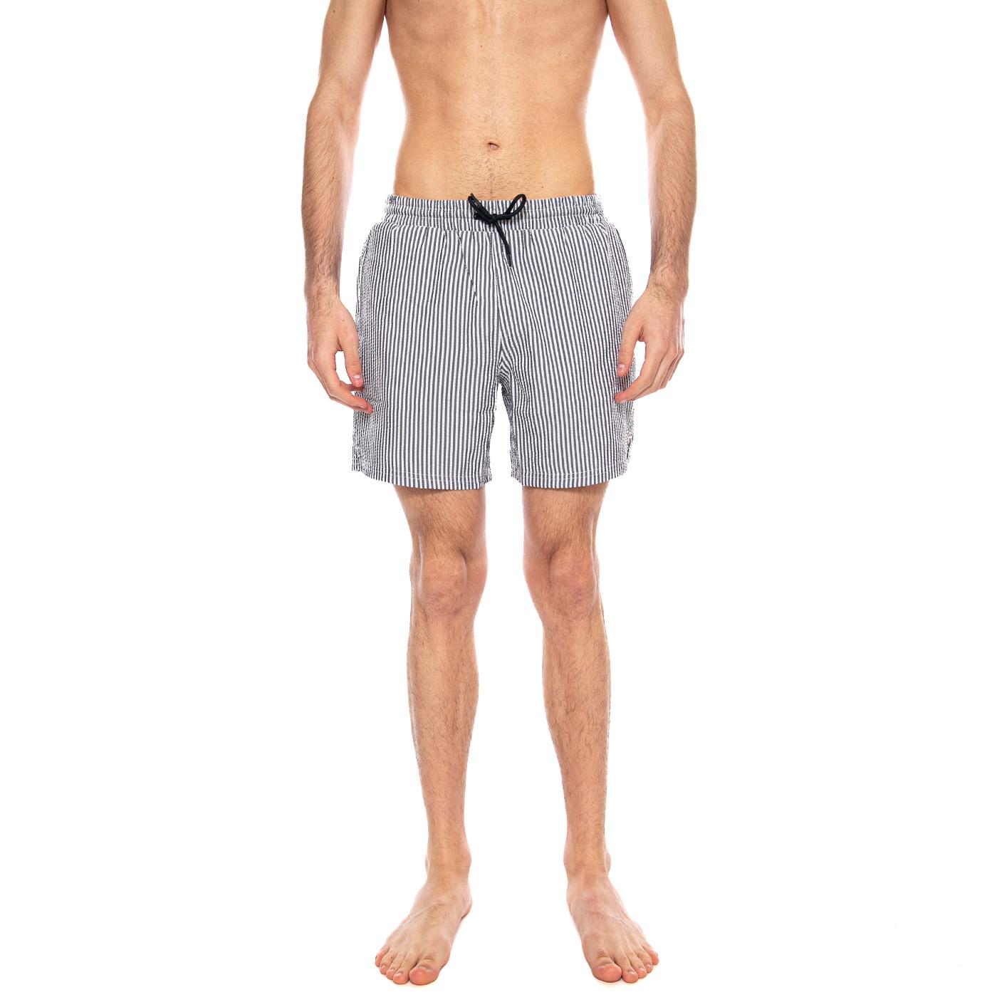 Colbert Seersucker Swim True Navy - Costume da Bagno Uomo Blu F4SSE078 412 FARAH 