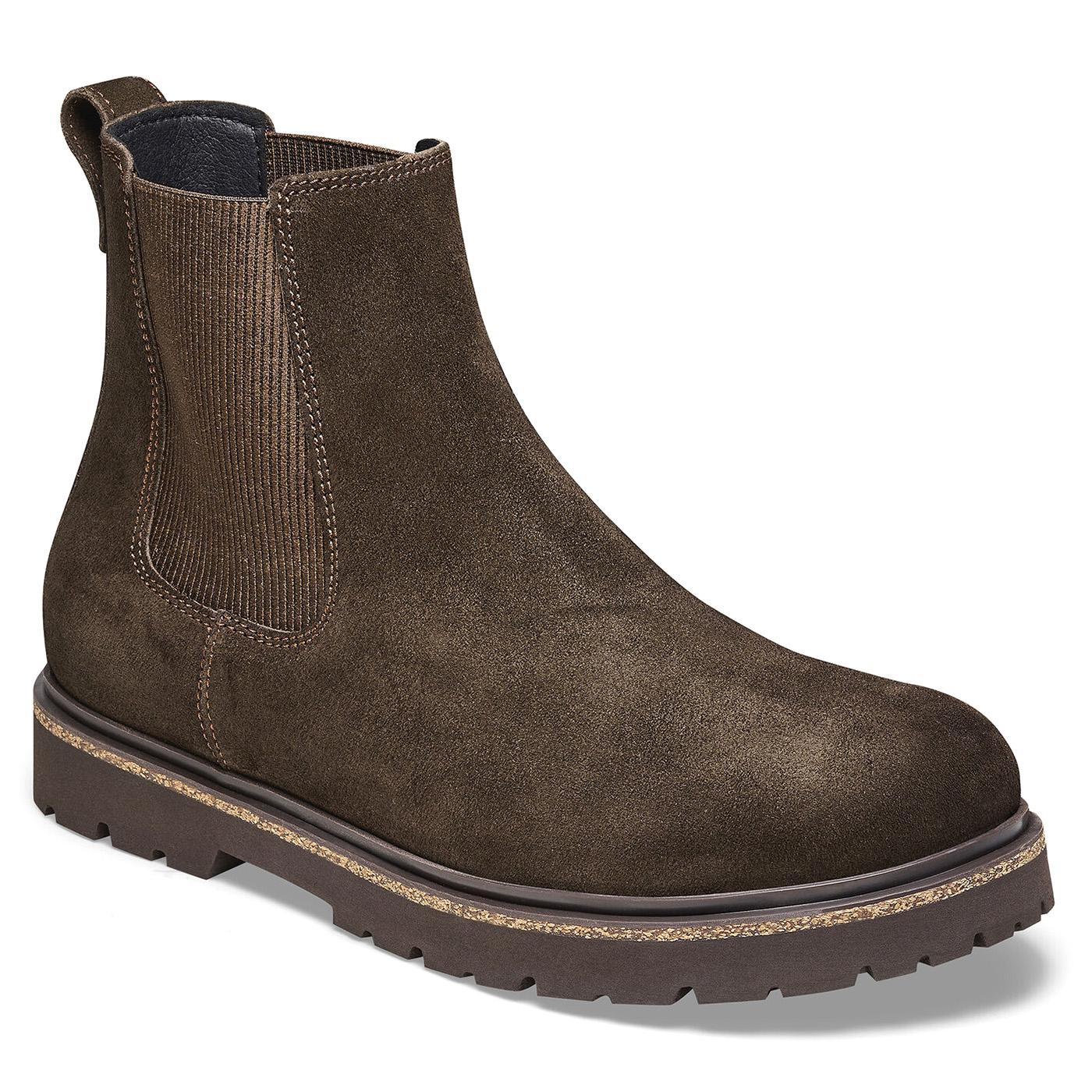 Highwood Slip On Men Mocca Suede Leather - Stivaletti Uomo Marroni 1025726  BIRKENSTOCK 